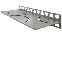 Schluter SHELF-W-S1 Brushed Stainless Steel Curve Design Tile In Shelf